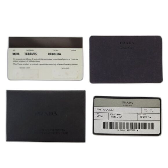 Prada Portafoglio Tessuto Zip Nylon Leather Wallet With COA and Box - Picture 4 of 16